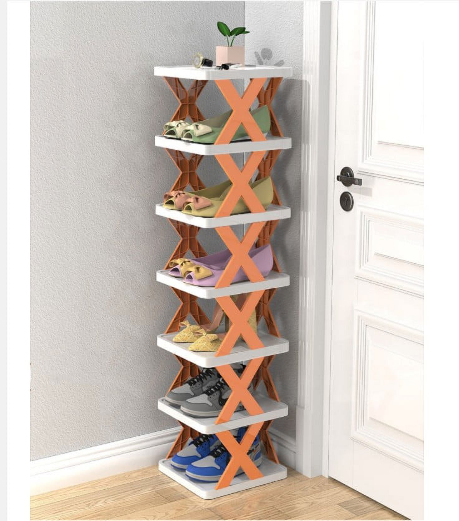 Creative Vertical Folding Shoe Rack, Stackable Shoe Organizer For High  Heels, Bathroom Slippers