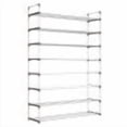 thumbnail image 1 of Shoe Rack - 8-Tier Shoe Organizer for Closet, Bathroom, Entryway - Shelf Holds 40 Pairs Sneakers, Heels, Boots by Home-Complete (White), 1 of 9
