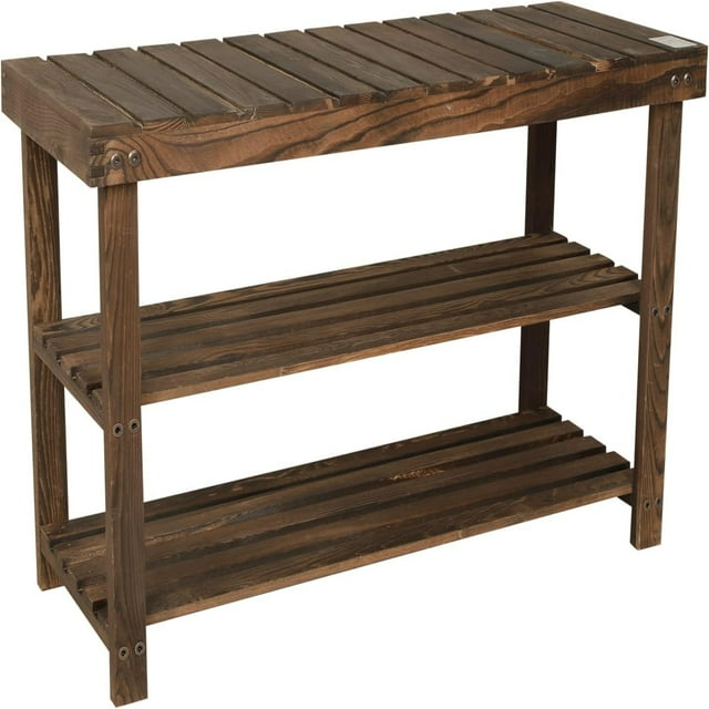 Shoe Rack Bench 2Tier Storage Shoe Shelf Entryway Bench Seat with Shoe