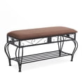 thumbnail image 1 of Shoe Rack Bench for Entryway, Industrial Bench, Rustic Shoe Rack for Small Spaces, Upholstered Entryway Bench, Multipurpose Entryway, 1 of 9