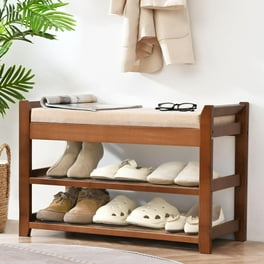 Shoe Storage Bench,6 Cubbies Shoe Bench, Storage Entryway Bench