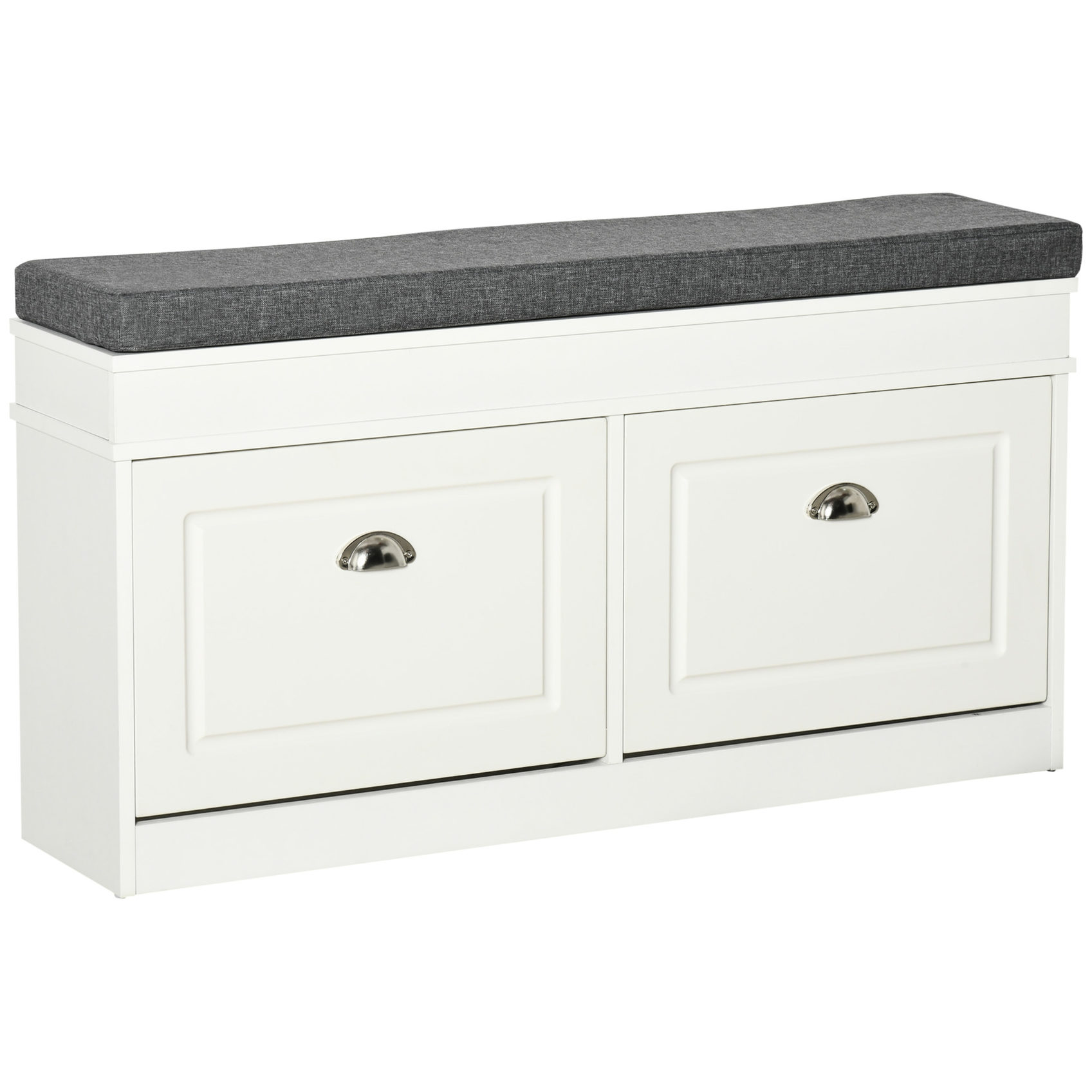 Shoe Rack Bench with Soft Cushion and 8 - Pair Holding / Relaxing ...