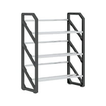 Shoe Rack for Closet, 3 Tier Shoe Organizer, Free Standing Shoes Storage Shelf for Entryway, Front Door Entrance, Space Saving Storage and Organization