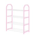thumbnail image 1 of Shoe Rack for Closet, 4-Tier Stackable Shoe Rack, Durable Shoe Storage Rack Organizer, Entryway Shoe Holder, Space Saving Shoe Shelf, Closet Organizers and Storage Rack, 1Pc(Pink,16x7x19"), 1 of 6