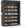 thumbnail image 1 of Shoe Rack with Cover, 7 Tier Shoe Organizer Storage for 35-40 Pairs Shoes and Boots Large Capacity Tall Shoe Shelf with 8 Pockets Free Standing Shoe Rack for Closet, Entryway, Garage, 1 of 14