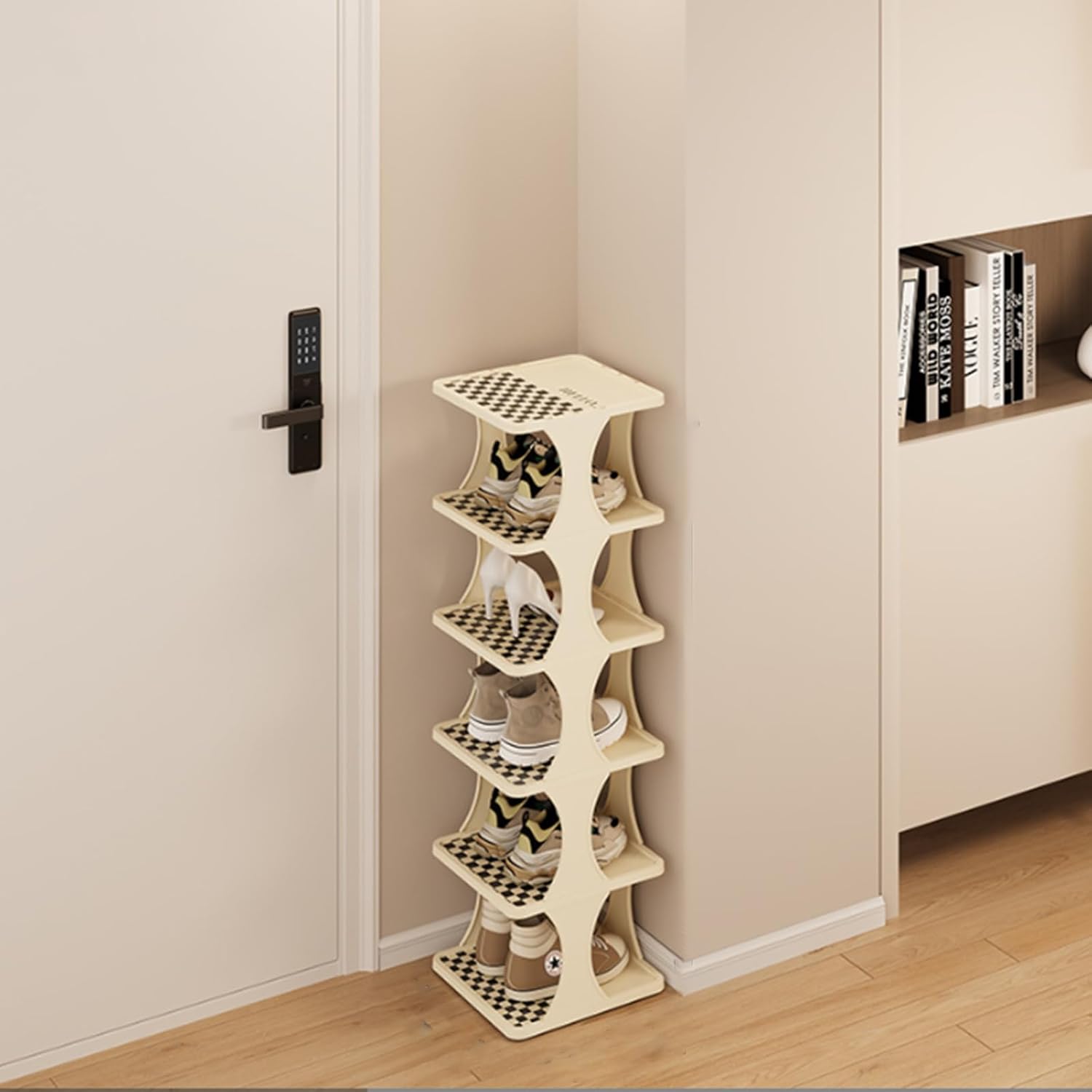 Shoe Rack For Entryway, Vertical Shoe Rack,Corner Shoe Organizer, Tall