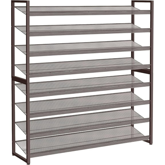 Shoe Rack, Large Metal Shoe Organizer,Max Holds 50 Pairs,8 Tier Shoe Storage Shelf for Garage,Closet,Entryway