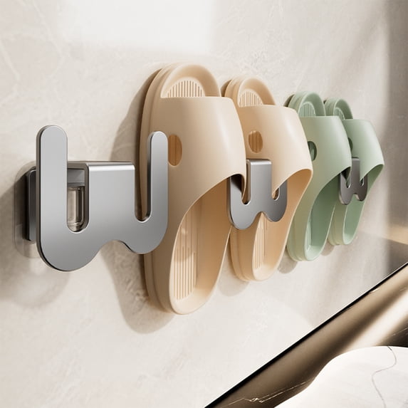 Shoe Rack No Hole Hook Design, Non Marking Space Saving Organizer for Closet Door, Easy Install Shoe Storage Solution for Entryway Hallway