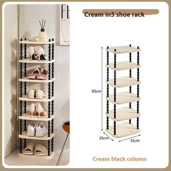 Shoe Rack Organizer 6-Layer Space Saving Plastic Shoe Rack, Tool-Free ...