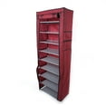 thumbnail image 1 of Shoe Rack, Room-saving 9 Lattices Non-woven Fabric, Wine Red, 1 of 11