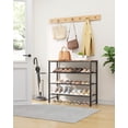 thumbnail image 1 of Shoe Rack, Rustic Brown Shoe Organizer with Leveling Feet, Sturdy & Rust-Proof Shoe Storage for Closet, Entryway, Bedroom, Living Room, Brown, 1 of 4