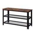 thumbnail image 1 of Acme Taurus Shoe Rack in Rustic Oak & Black Finish, 1 of 3