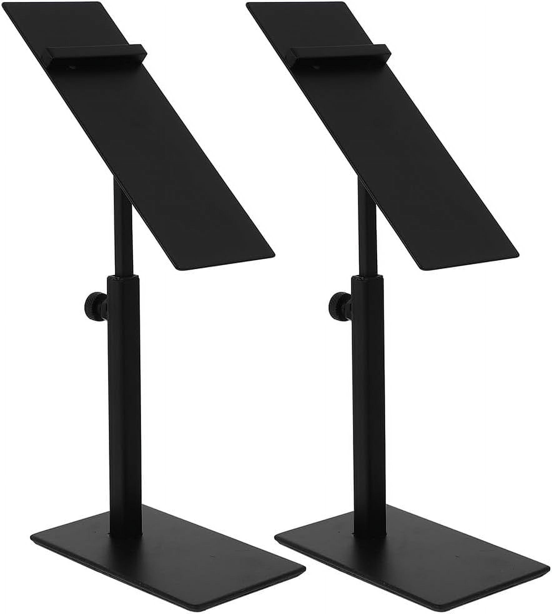 Shoe Rack Set of 2, Black Shoe Display Stand, Adjustable Height Shoe ...