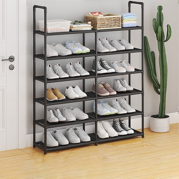 Shoe Rack | Shoe Cabinet & Storage Shelf | Multi-Tier Organizer for Entryway, Closet, or Mudroom | DIY Assembly Steel Frame | 5-Tier Shoe Storage Solution for Home Organization