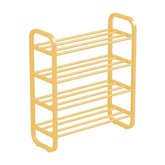 Shoe Rack Shoe Organizer With 4 Tiers Metal Storage Shelves Fit 20-25 Pairs,Stackable,Lightweight Adjustable Storage Shelf For Bedroom Closet Entry Dorm Room