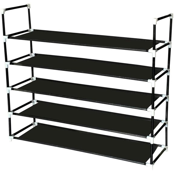Shoe Rack Shoe Organizer Shoe Storage Shoe Racks for Closets,25 Pairs Stackable, Easy to Assemble, No Tools Required, Black