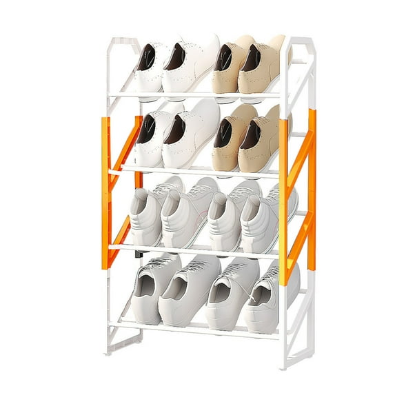 Shoe Rack Shoe Rack Storage Organizer 4 Tiers Metal Storage Shelves Fit 15-20 Pairs,Adjustable Shoe Shelf for Entryway,Hallway,Bedroom,Closet,Dorm,Room