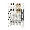 thumbnail image 1 of Shoe Rack Shoe Rack Storage Organizer 4 Tiers Metal Storage Shelves Fit 15-20 Pairs,Adjustable Shoe Shelf for Entryway,Hallway,Bedroom,Closet,Dorm,Room, 1 of 8