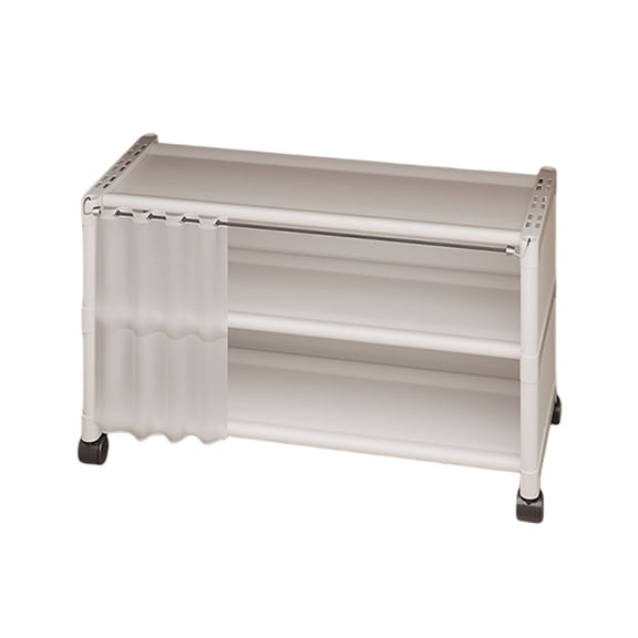 Shoe Rack Shoes Storage Organizer Portable Shoe Rack with Wheels 2-Tier Rolling Shoe Cart Household Storage Shoe Cabinet Shoe Organizer Shoe Storage Cabinet for Closet Entryway Bedroom
