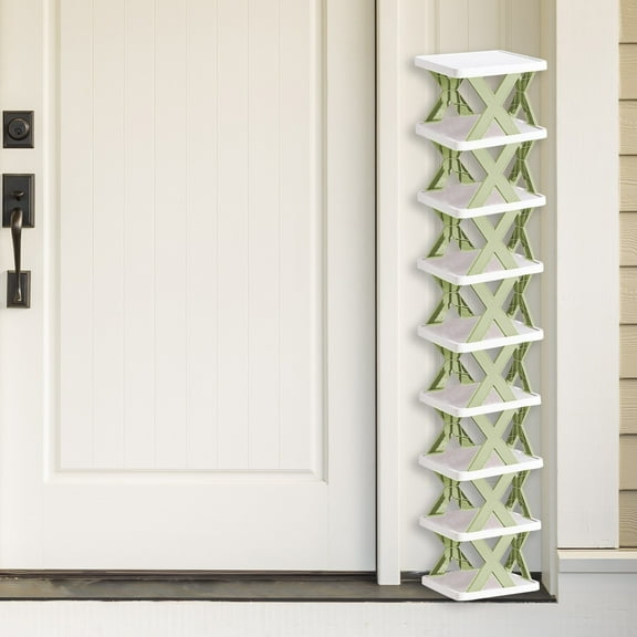 Shoe Rack, Stackable Shoe Rack, Extra Tall Max Capacity Design, ABS Plastic Shoe Organizer, Entryway Shoe Tower, Dorm Storage Shelf, Modular Snap On Assembly, Breathable Shoe Stand