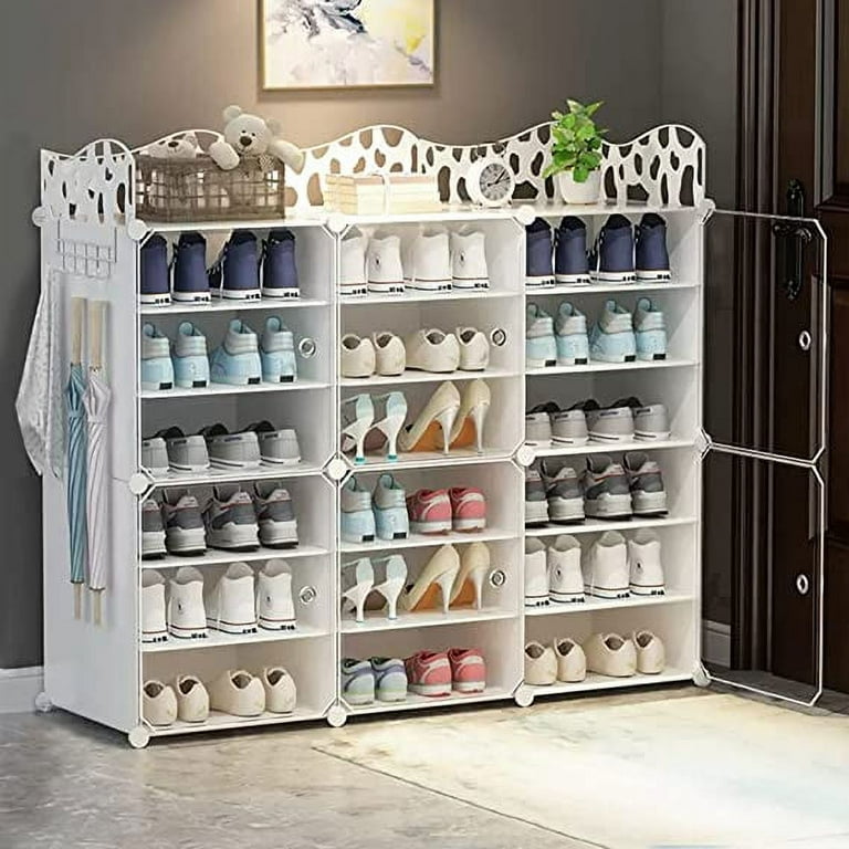 Tidy Zebra Sturdy Hanging Shoe Rack Closet Organizer, 20 Shoe Shelves + 6  Pockets for Boot & Purse Storage, Best Shoe Shelf Holder for Bedroom, RV, 
