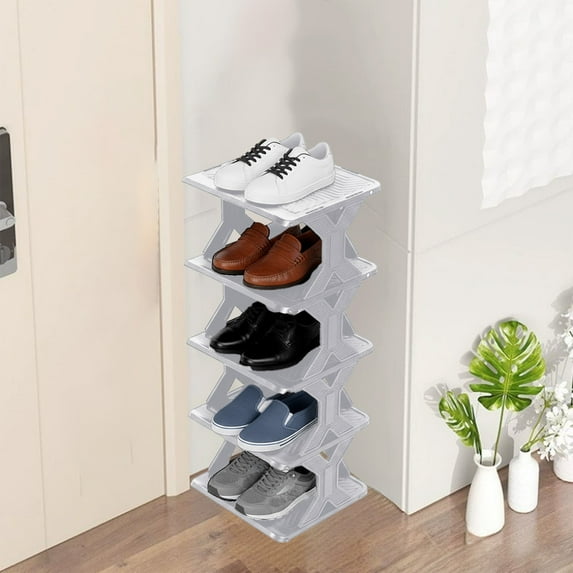 Shoe Rack, Storage Cabinet, Small Size Easy To Install Removable Washable Shoe Organizer, Thickened and Widened Corner Plastic Shoe Rack for Home Entryway Garage Bedroom Bathroom