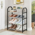thumbnail image 1 of Shoe Rack Storage Organizer 4 Tier Metal Shelves for Entryway Closet Bedroom Dorm Room - Stackable Shoe Shelf for Men Women Shoes, Easy Assembly, Compact Shoe Rack for Home Entry Hallway Garage, 1 of 7