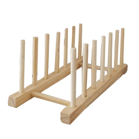 Shoe Rack Vertical Wooden Dish Drying Rack, Vertical Wooden Plate Rack Easy To Install 6 Grids for Kitchens