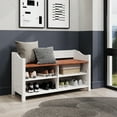 thumbnail image 1 of Shoe Rack and Bench White Distressed | Furniture Dash, 1 of 5