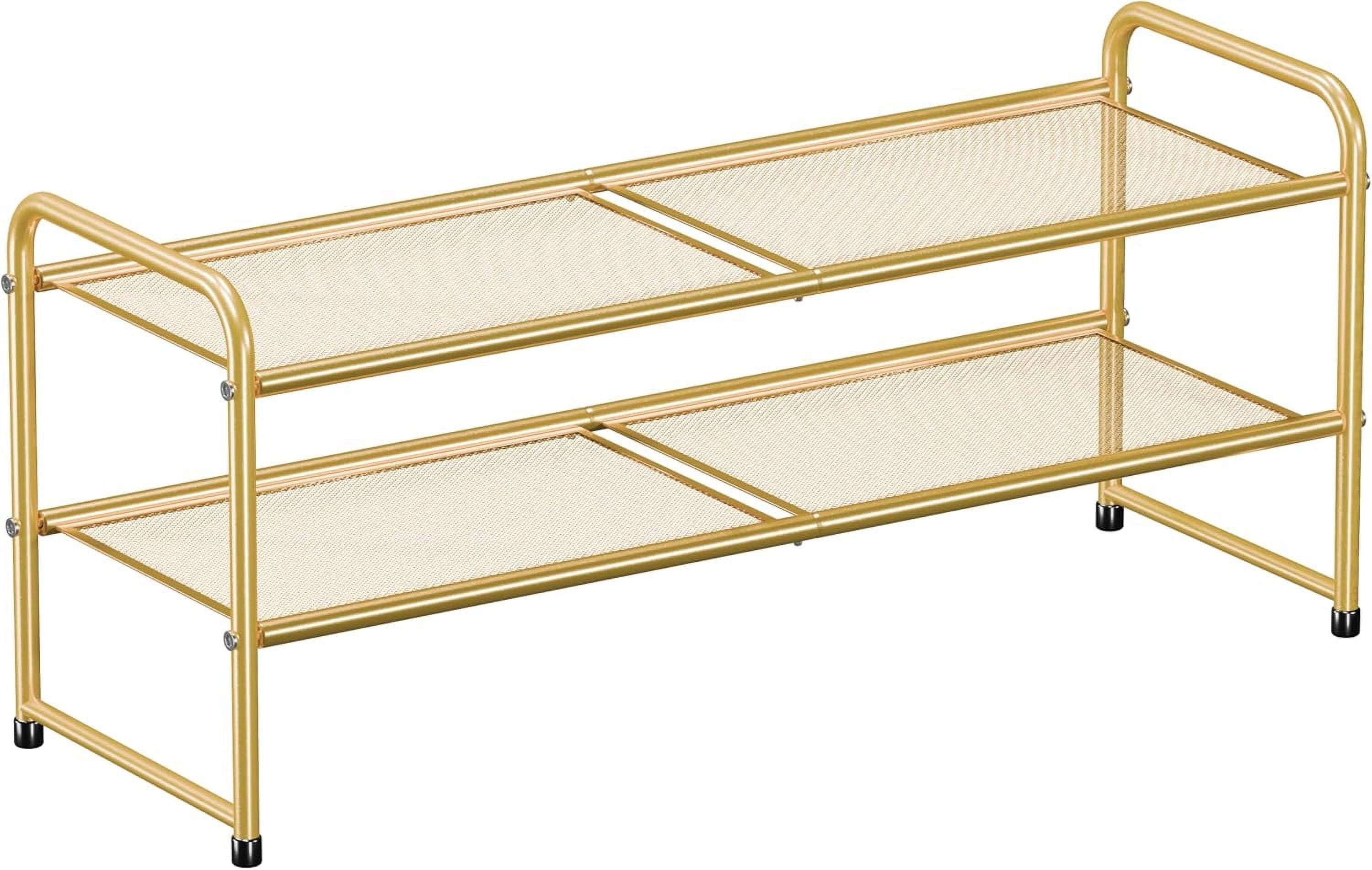 Shoe Rack for Closet, 32 inch Metal Shoe Rack Organizer Heavy Duty, 2 ...