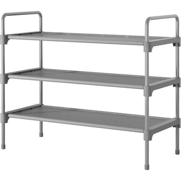 Shoe Rack for Closets, Sturdy Entryway Shoe Rack, Space-Saving Shoe Organization and Storage, 27.6" x 11.8" x 22.6"