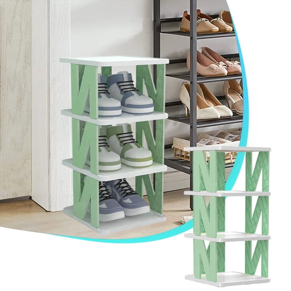 Shoe Rack for Doorway Slim Plastic Storage Cabinet Multi Layer 3 Tier ...