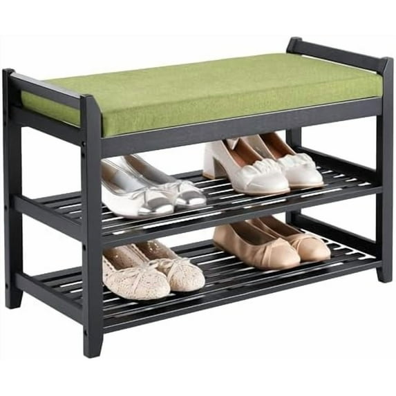 Shoe Rack for Front Door Entrance, 28” Entryway Bench with Coat Rack, Hall Tree Shoe Bench with Storage for Entry, Hallway, Bedroom, Living Room