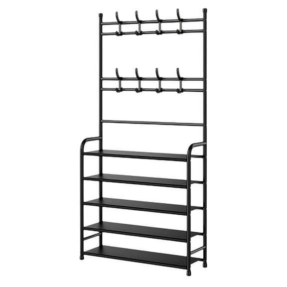 Shoe Rack for Front Door Entrance Shoe Rack for Entryway With Coat Rack 5-Layer Shoe Rack Organizer For Bedroom Dormitory.