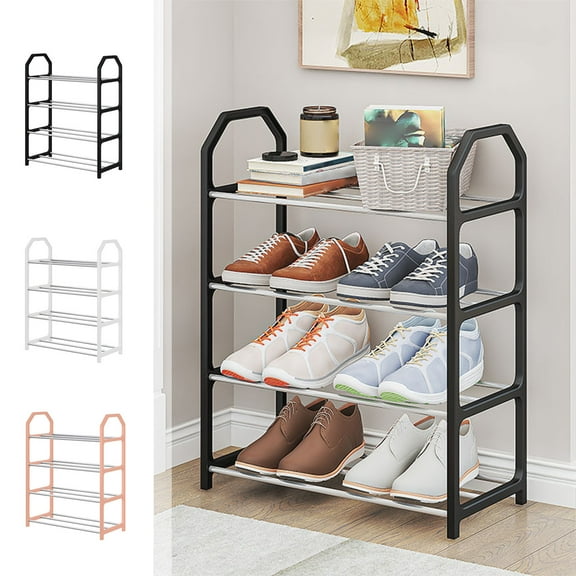 Shoe Rack under $5! Xqxayjr Shoe Rack Organizer, 4-Tier Metal Shelf for Entryway Closet, Space Saving Storage Rack for Shoes Boots Dorm