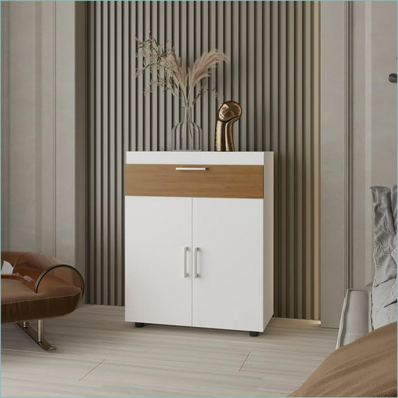 Shoe Rack with 3-Door Storage, 4 Shelves | 41