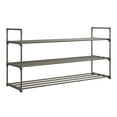 thumbnail image 1 of Somerset Home 3-Tier Stackable Shoe Rack Organizer - 40.9"x21.2" Shoe Shelf Organizer for 15 Pairs Sneakers, Heels, Boots (Gray), 1 of 8