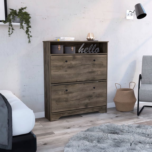 Open Shelf and Flexible Shelves, Particle Board | In Studio, Saves Shoe Storage Space