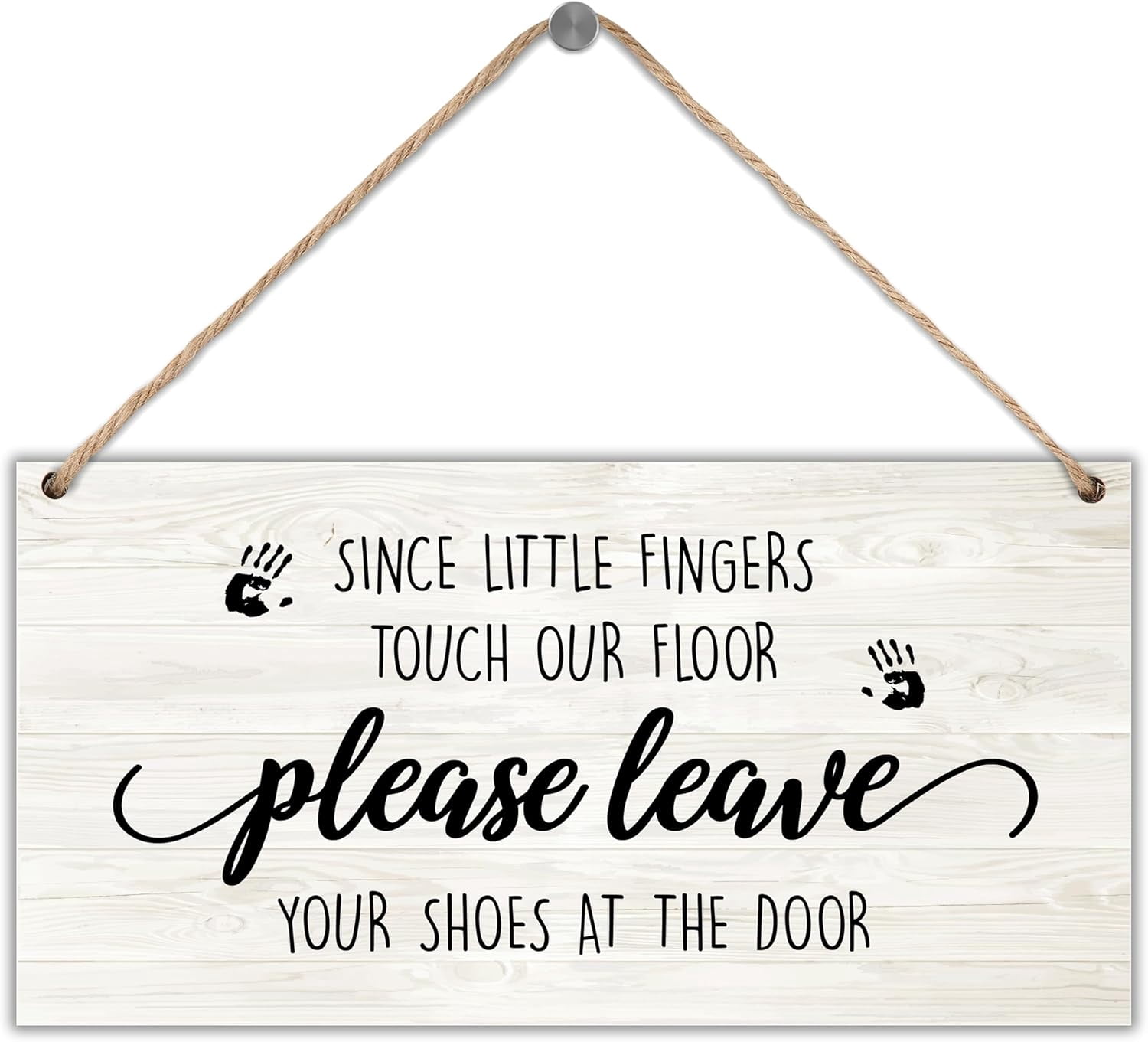 Shoe Removal Decor 12 x 8 Inch - Please Remove Your Shoes Rustic Wooden ...