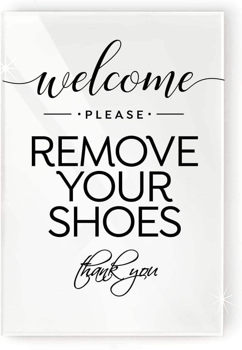 Shoe Removal Decor 12 x 8 Inch - Remove Your Shoes Petite Elegant ...