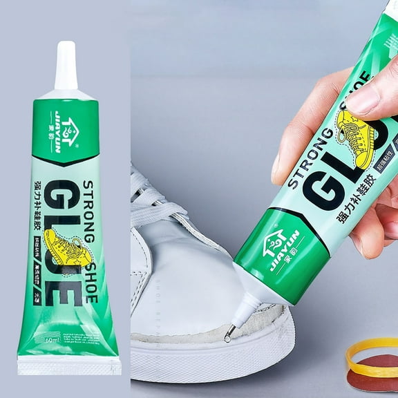 Shoe Repair Adhesive Glue 60ml | Strong Multi-Purpose Flexible Transparent Bond | Waterproof Instant Leather Vinyl Rubber Glue for Boots Sneakers Heels Sandals Slippers | Precise Applicator