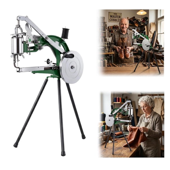 Shoe Repair Machine, Hand Operated Leather Sewing Kit for Cobbler Work, Upholstery, Tents, Clothes, and Belt Repair