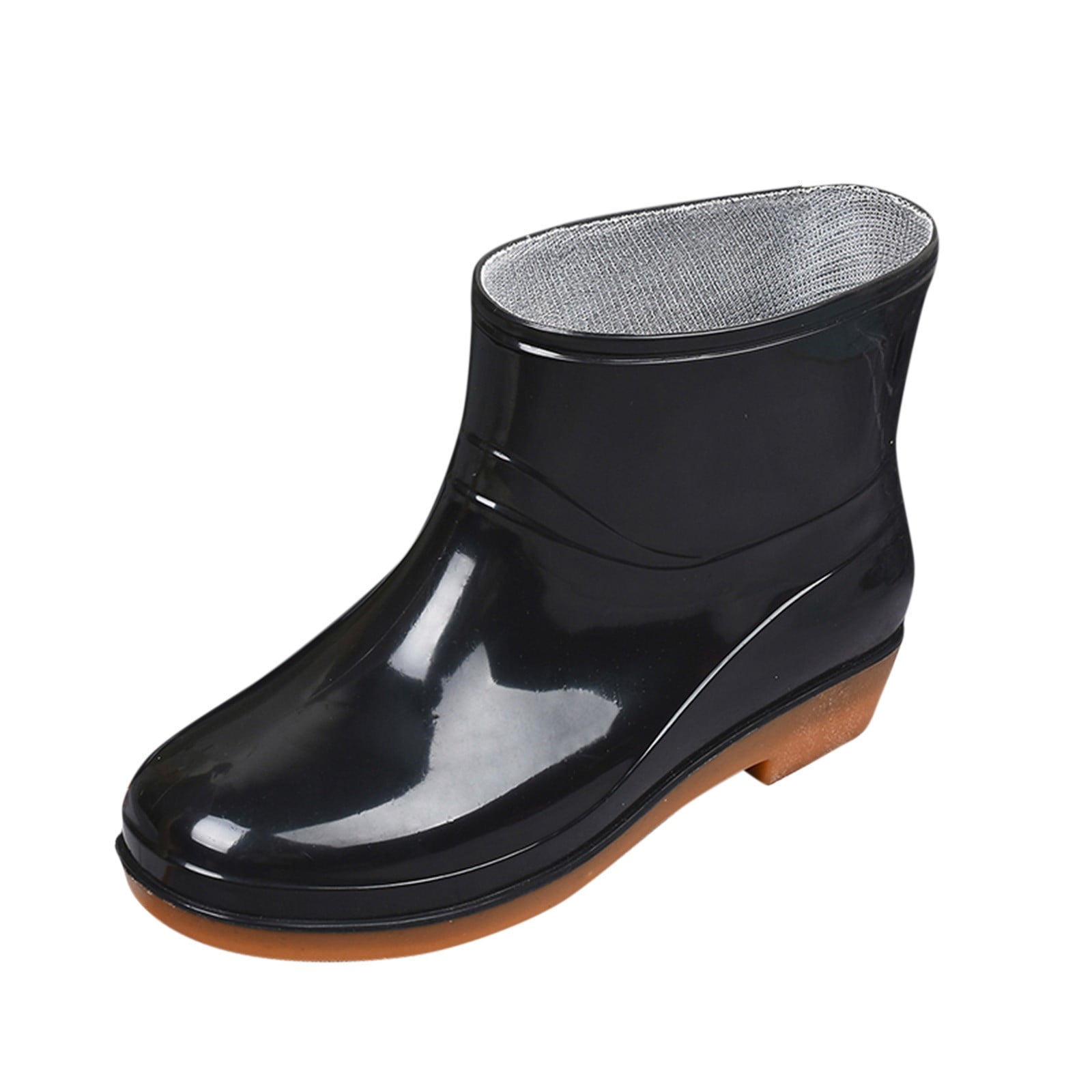 Shoe Round Waterproof Middle Toe Low Heeled Rain Boots Buckle Women Women s Boots Rubber Hunting Boots for Men Rubber Shoes Men Gumboots for Kids