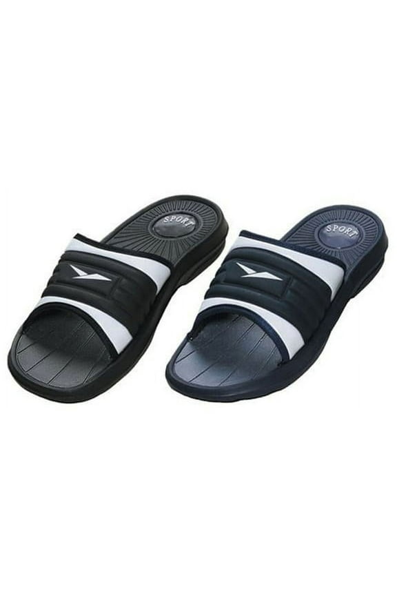 Men's Shoes Comfortable Shower Beach Sandal, Black, 11
