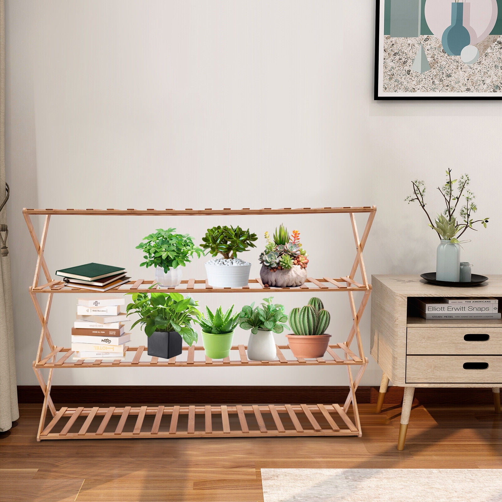 Shoe Shelf Entryway Hallway Closet Living Room Organizer 4-tiered ...