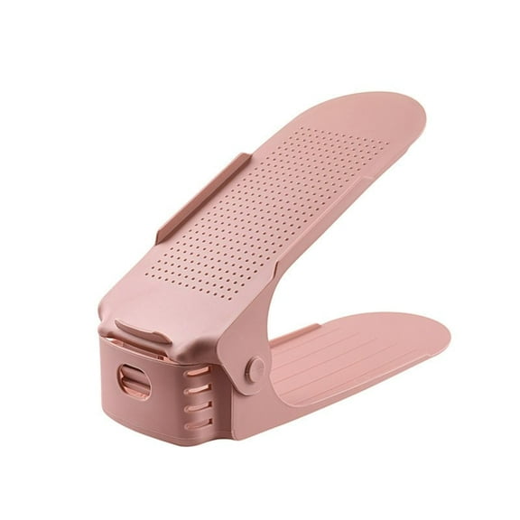 Shoe Slot Organizer, Adjustable Foldable Shoe Stacker Space Saver for Closet Storage, Double Layer Shoe Holder for Sneakers and High Heels