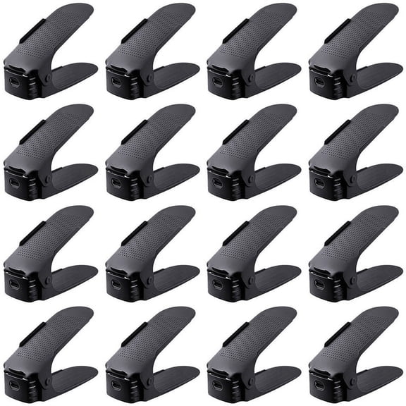 Shoe Slots Organizer, Adjustable Stacker Space Saver, Double Deck Rack Holder for Closet Organization