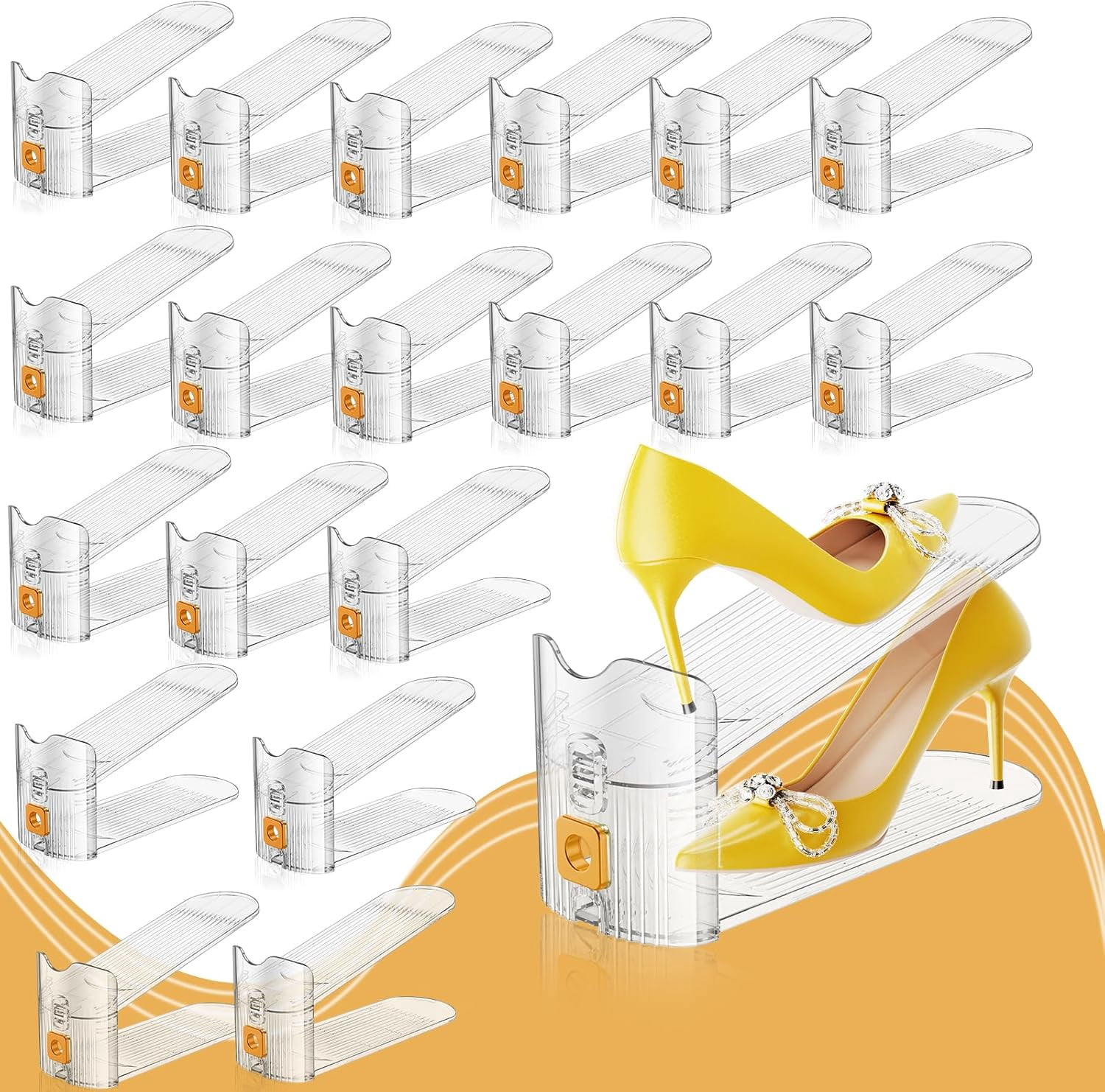 Shoe Slots Organizer for Closet, Shoe Stacker Organizer Double Layer ...