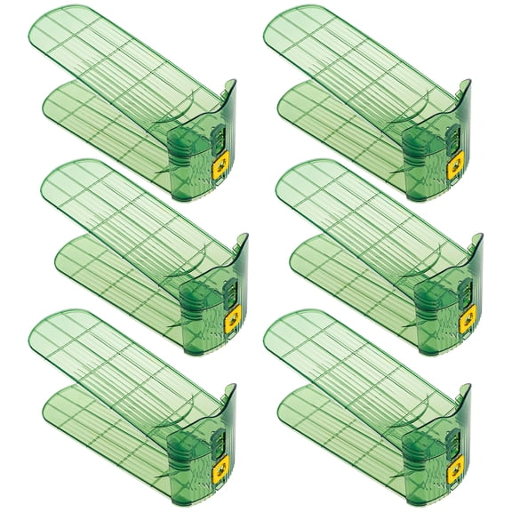 Shoe Slots Organizers Non Slip Shoe Stand Clear Shoe Space Saver Adjustable Shoe Stacker Shoe Rack Holder Easy to Clean Elegant Sneakers Display Tray Rack for Closet