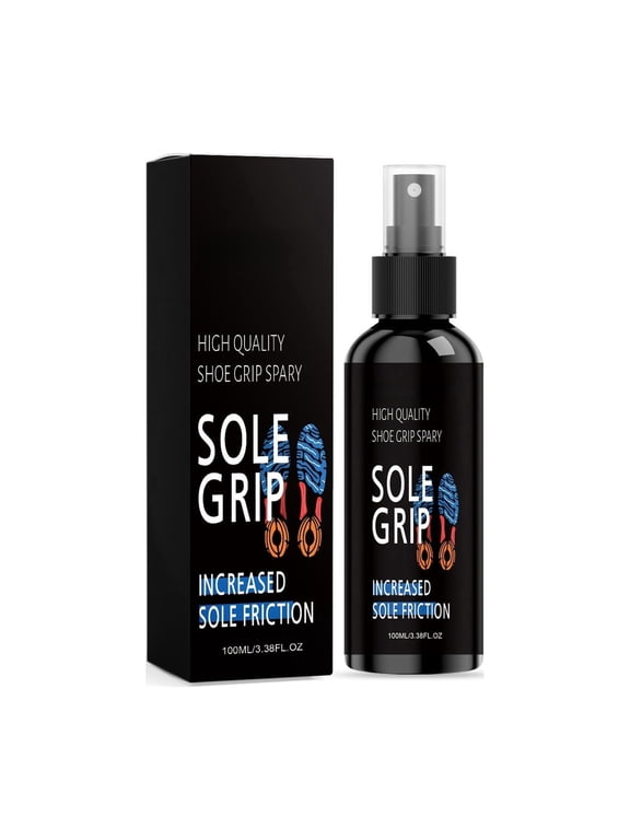 Shoe Sole Grip Spray, 3.38 fl oz Traction Coating for Leather, Rubber, EVA, Work Boots, Sneakers and Indoor or Outdoor Footwear